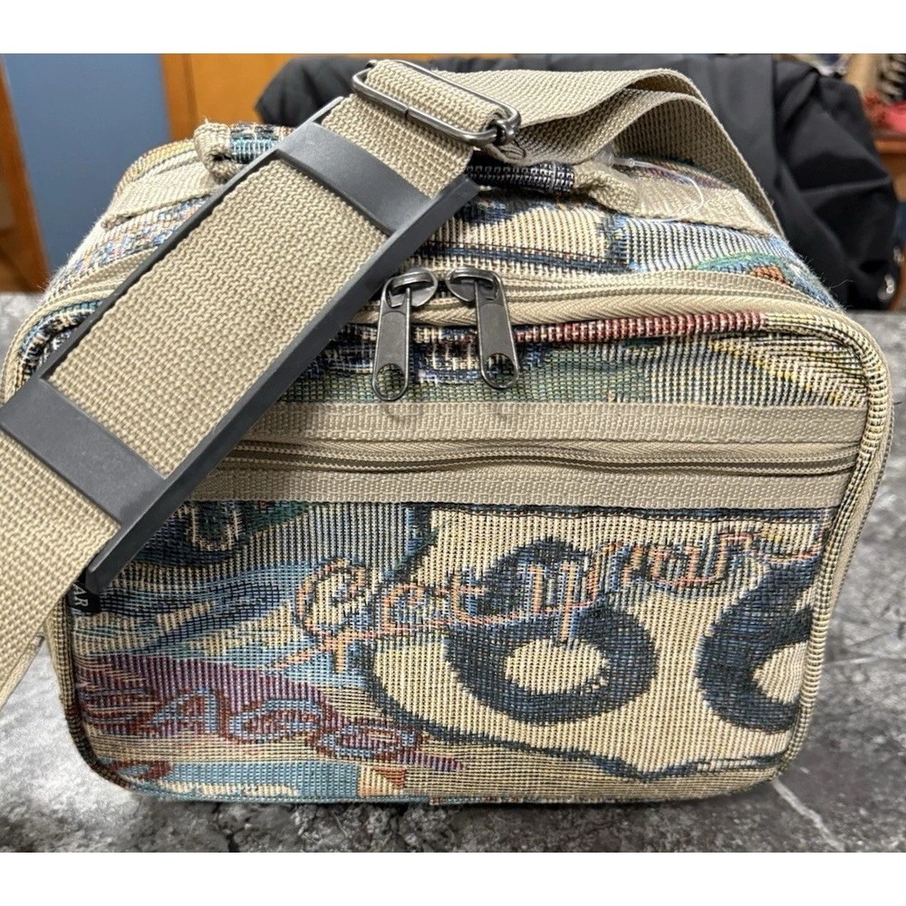 Alfagear Route 66 Tapestry Travel Cosmetic Bag Adjustable Strap Carry On 9X7‎